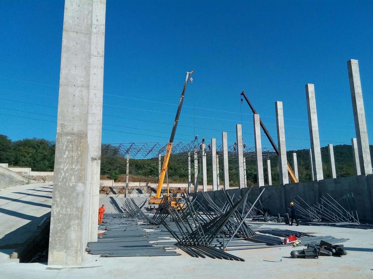 长葛搅拌站网架